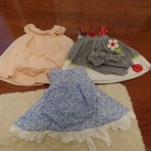 Set of 3 baby dresses